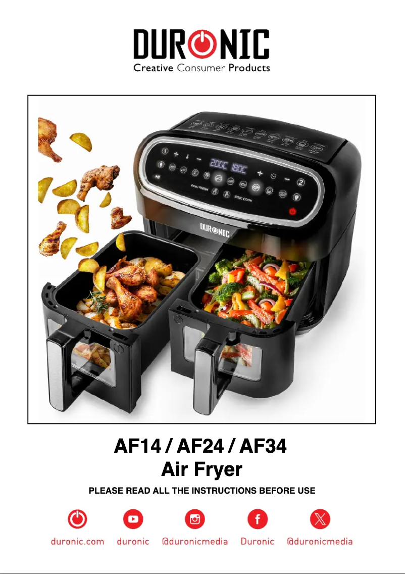 Page 1 de la notice Manuel utilisateur Duronic AF24