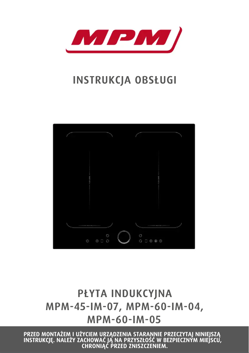 Page n°1 - Manuel utilisateur MPM MPM-60-IM-04