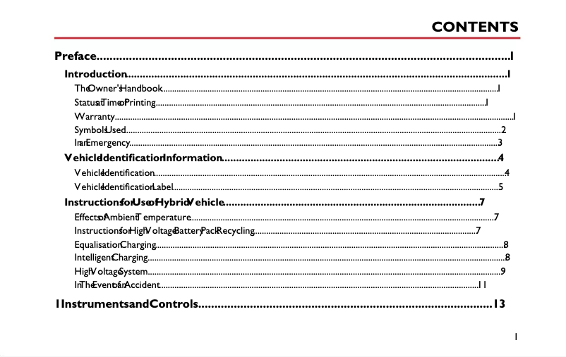 Page n°1 - Manuel utilisateur MG HS Plug-in Hybrid (2020)
