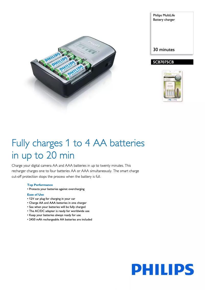 Page n°1 - Brochure Philips MultiLife SCB7075CB