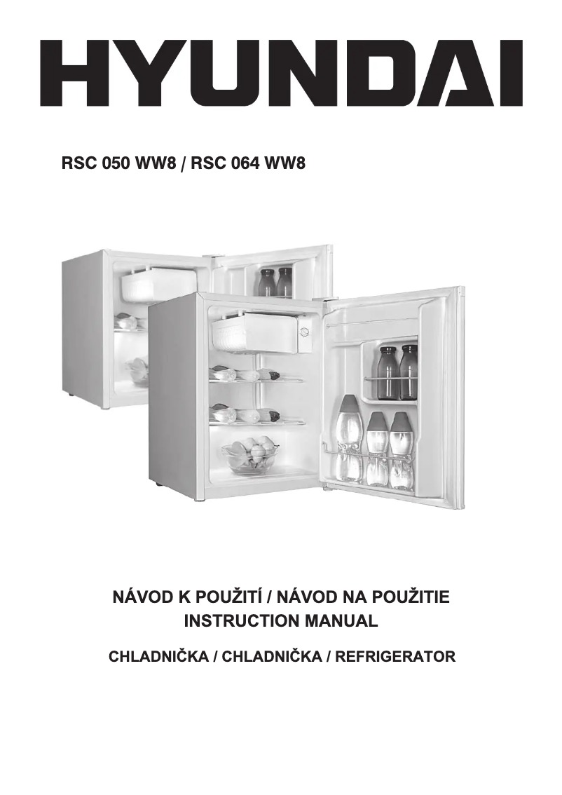 Image de la première page du manuel de l'appareil RSC050WW8