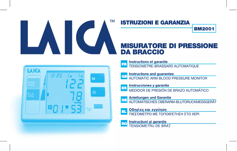 Page n°1 - Manuel utilisateur Laica BM2001