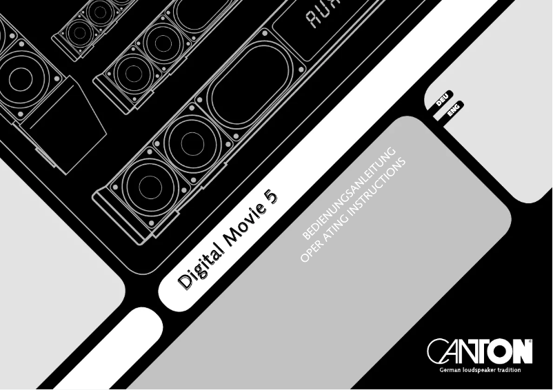 Page 1 de la notice Manuel utilisateur Canton DM 5