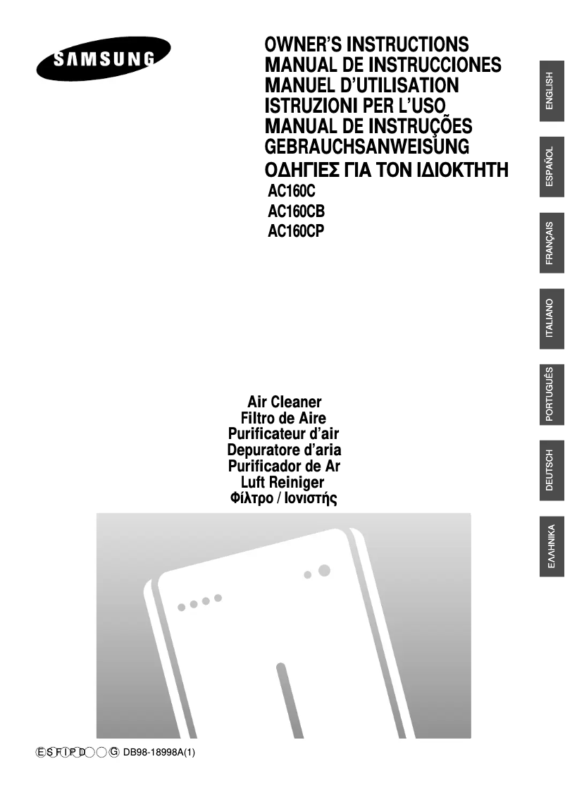 Page n°1 - Manuel utilisateur Samsung AC160CB