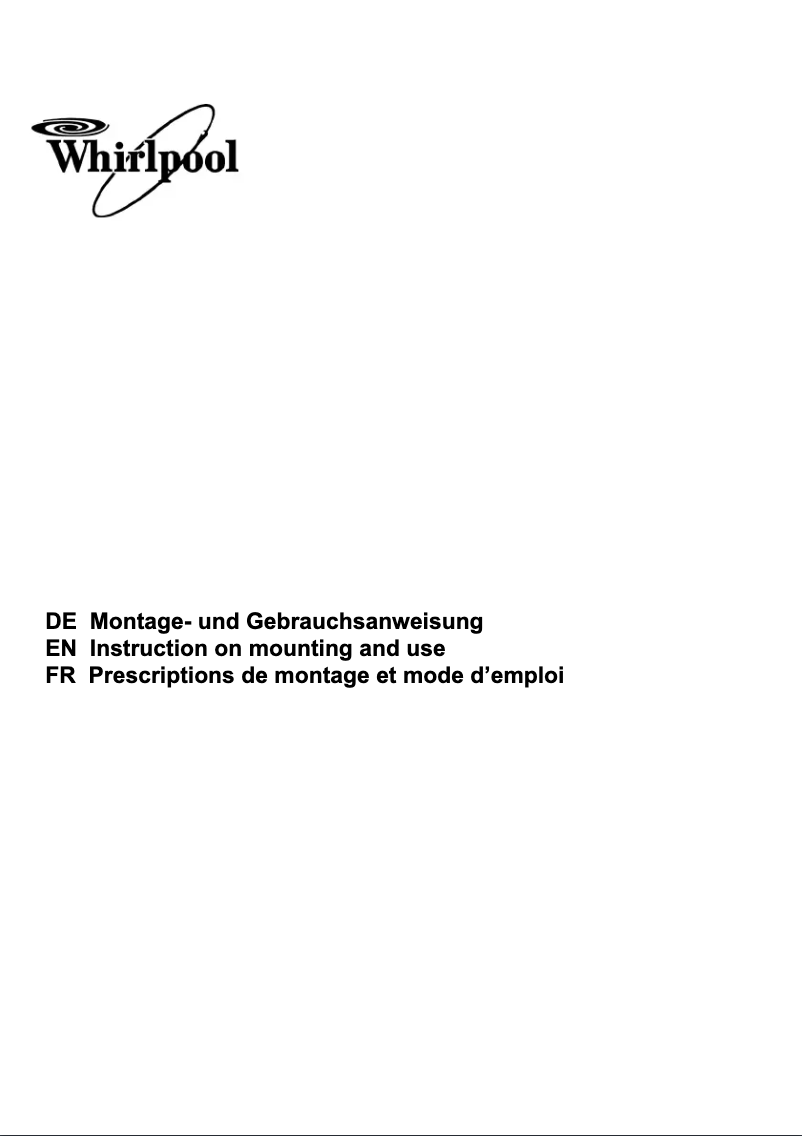 Page 1 de la notice Manuel utilisateur Whirlpool AKR 508 IX