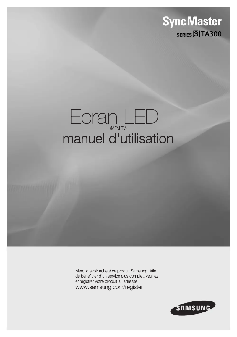 Image de la première page du manuel de l'appareil SyncMaster T22A300