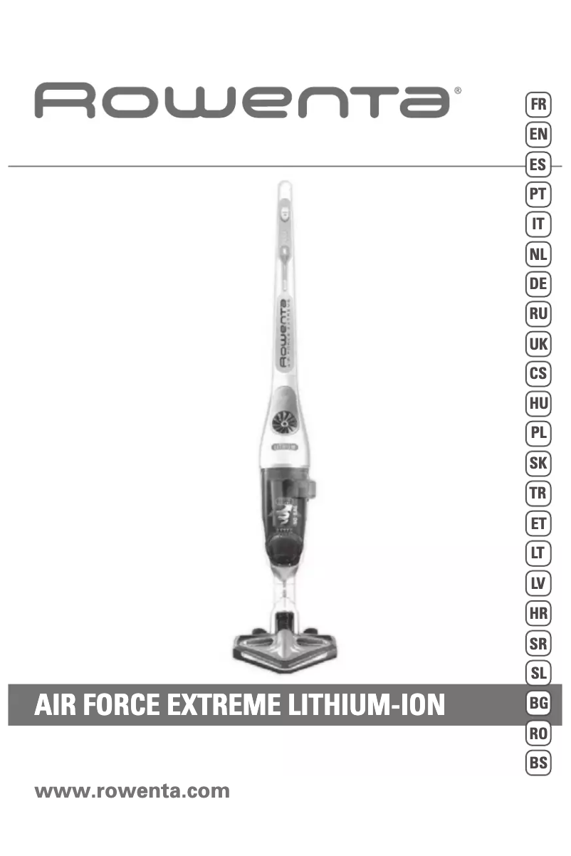 Imagen de la primera página del manual del dispositivo Air Force Extreme 25,2V RH8828WO