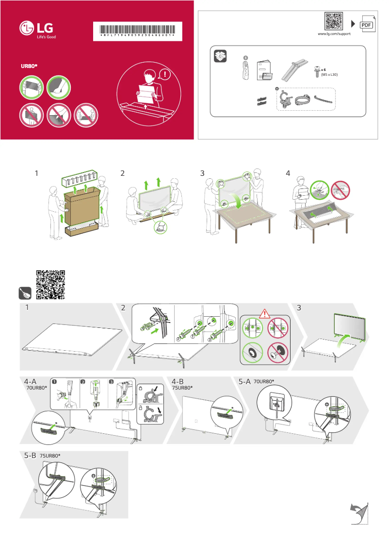 Image de la première page du manuel de l'appareil 70UR80006LJ