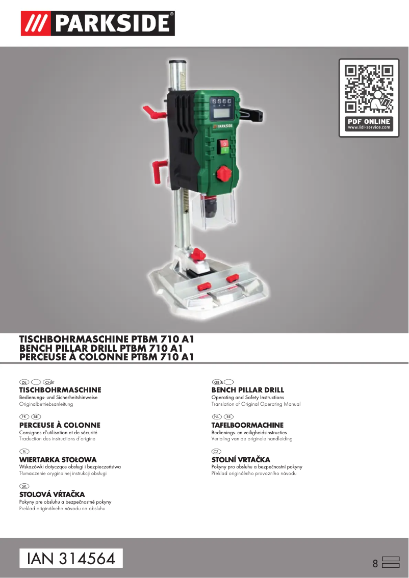 Image de la première page du manuel de l'appareil PTBM 710 A1