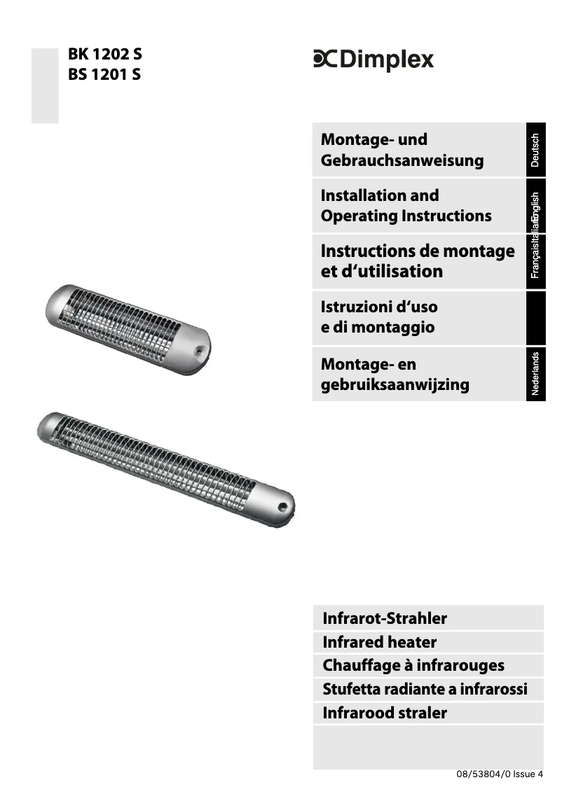 Página 1 del manual Manual de usuario Dimplex BK 1202 S