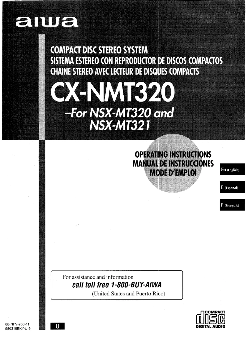 Page n°1 - Manuel utilisateur Aiwa CX-NMT320