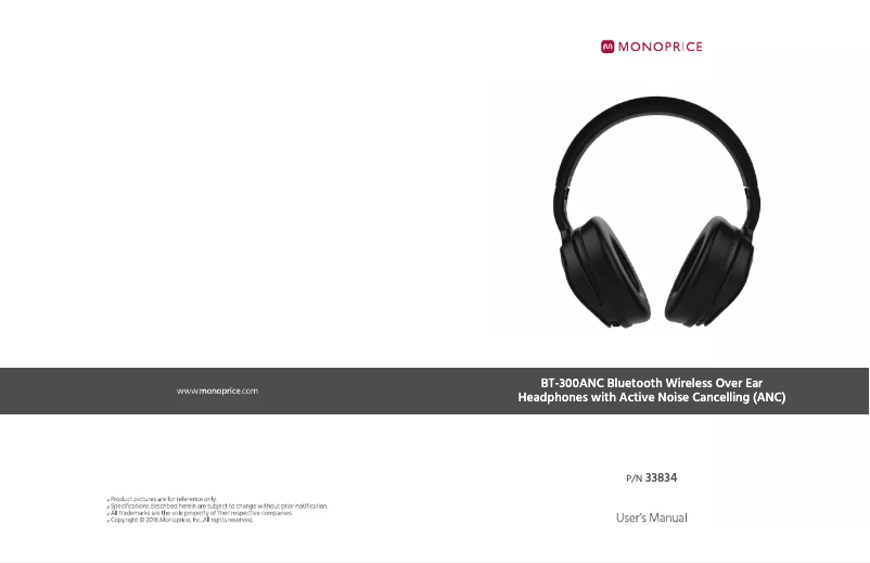 Image de la première page du manuel de l'appareil BT-300ANC