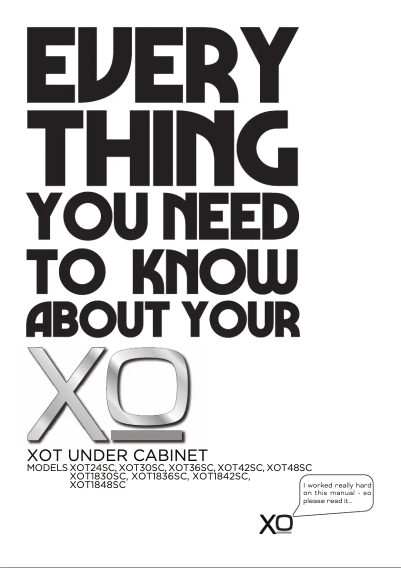 Page 1 de la notice Manuel utilisateur XO XOT24SC