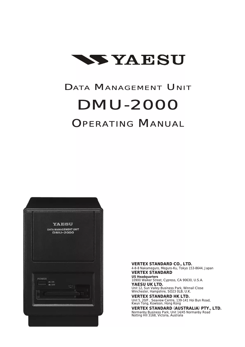 Página 1 del manual Manual de usuario Yaesu DMU-2000