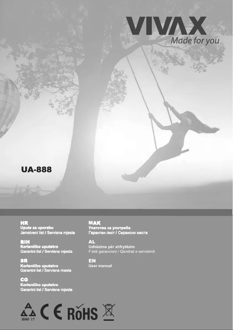 Página 1 del manual Manual de usuario Vivax AV-888