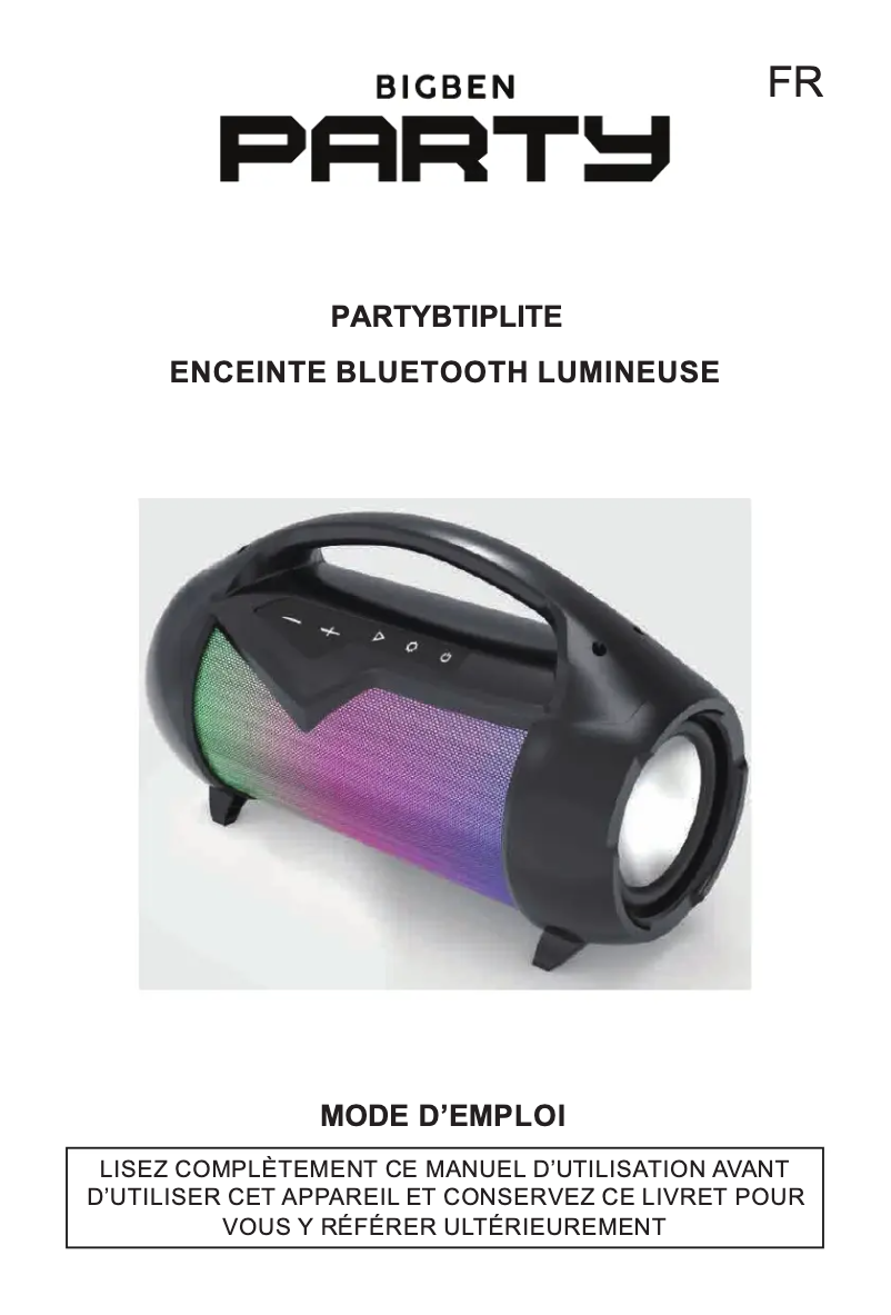 Image de la première page du manuel de l'appareil Party Lite