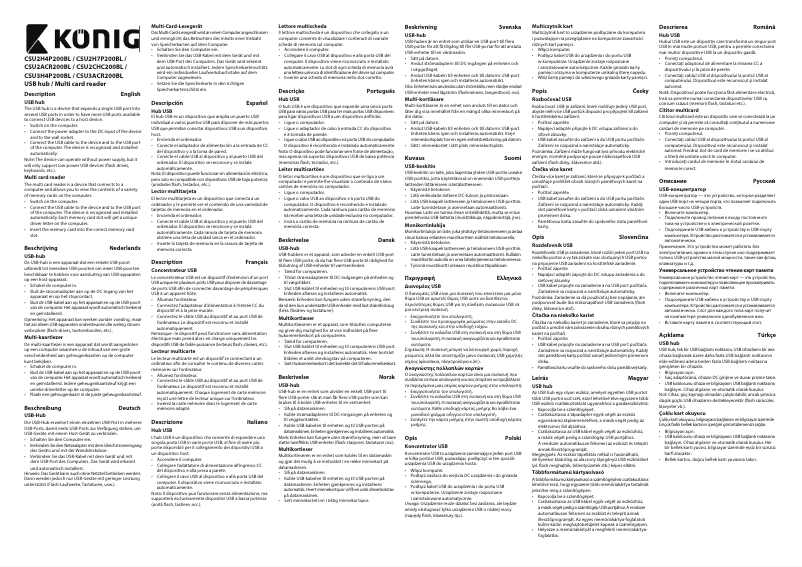 Página 1 del manual Manual de usuario Konig CSU2ACR200BL