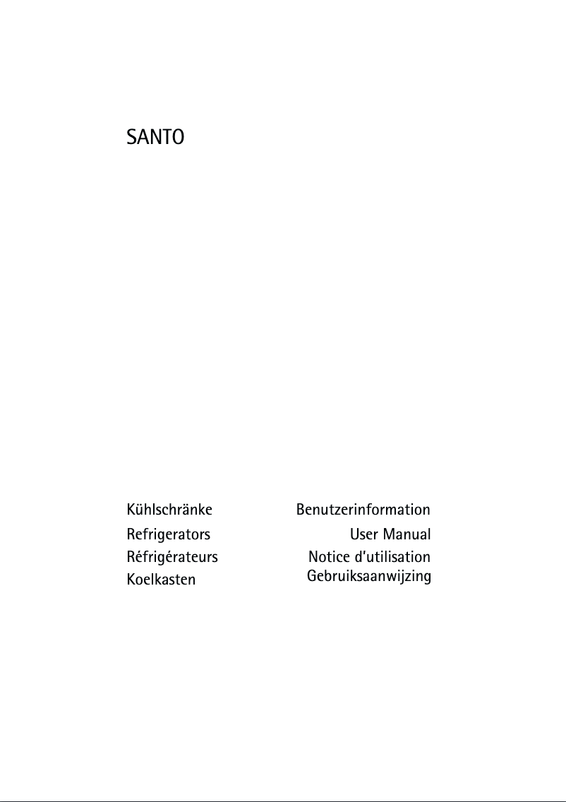 Page 1 de la notice Manuel utilisateur AEG-Electrolux Santo K 78803-5I