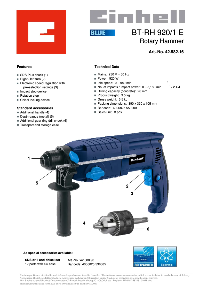 Image de la première page du manuel de l'appareil BT-RH 920