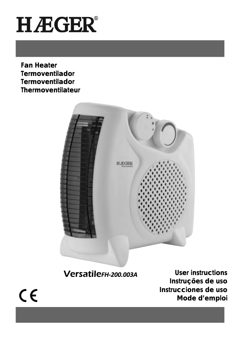 Image de la première page du manuel de l'appareil Versatile FH-200.003A