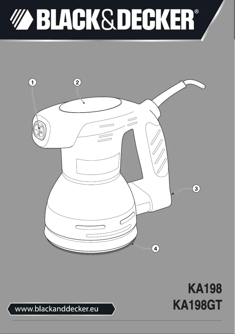 Page n°1 - Manuel utilisateur Black & Decker KA198GT