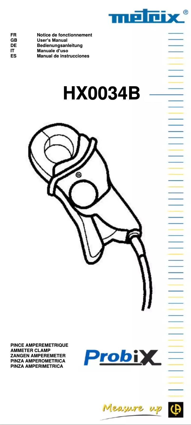 Image de la première page du manuel de l'appareil PROBIX