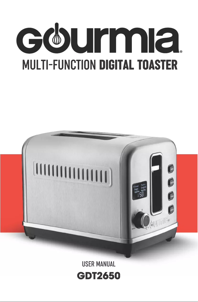 Page 1 de la notice Manuel utilisateur Gourmia GDT2650