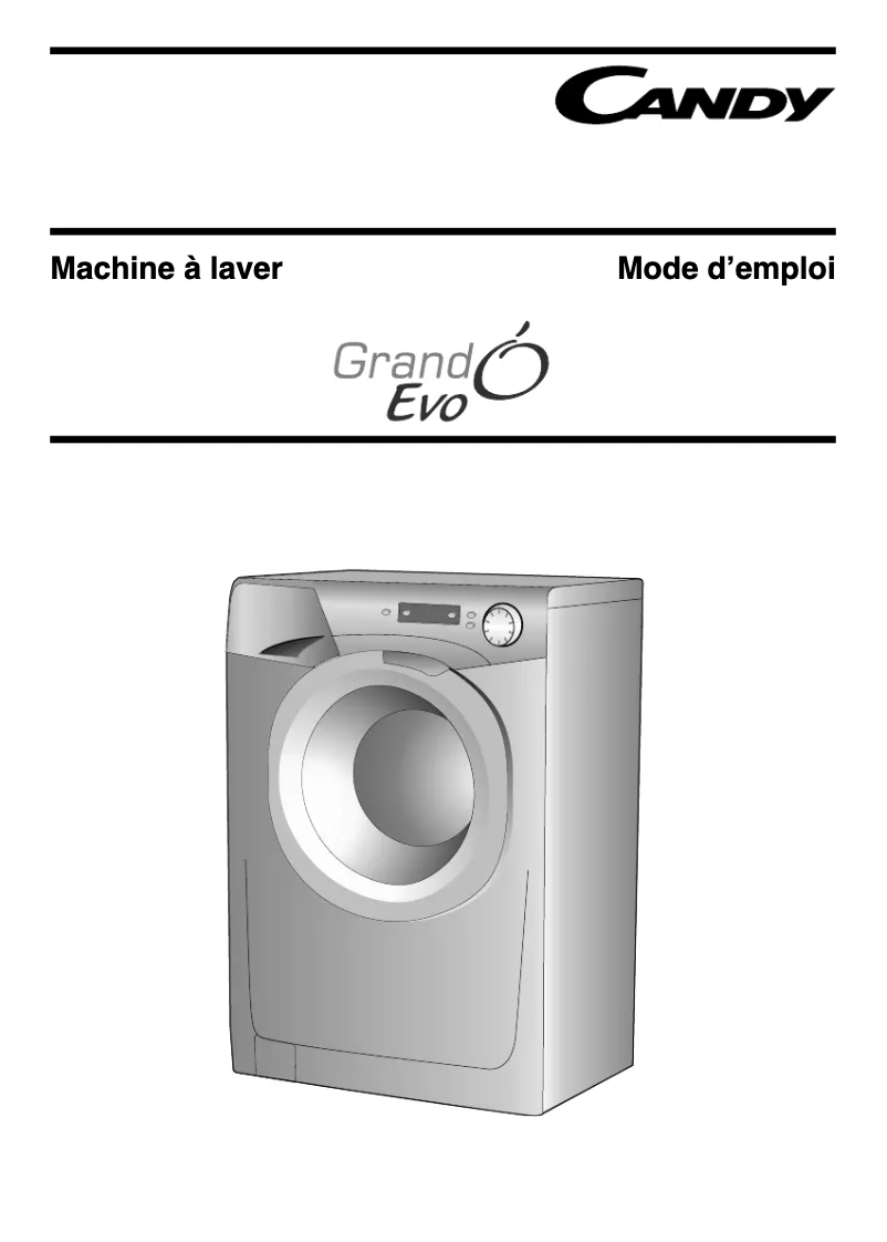 Page n°1 - Manuel utilisateur Candy EVO 1472D3