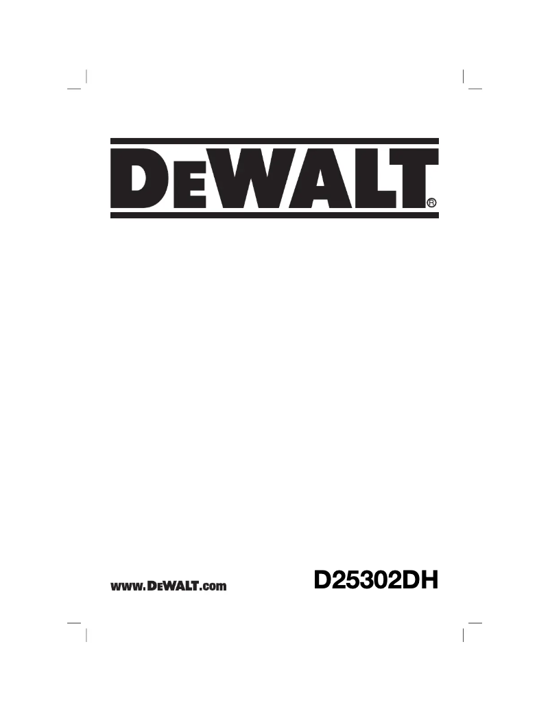 Image de la première page du manuel de l'appareil D25302DH