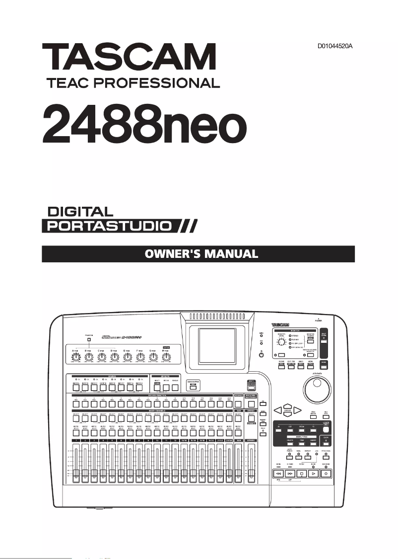 Page n°1 - Manuel utilisateur Tascam 2488neo
