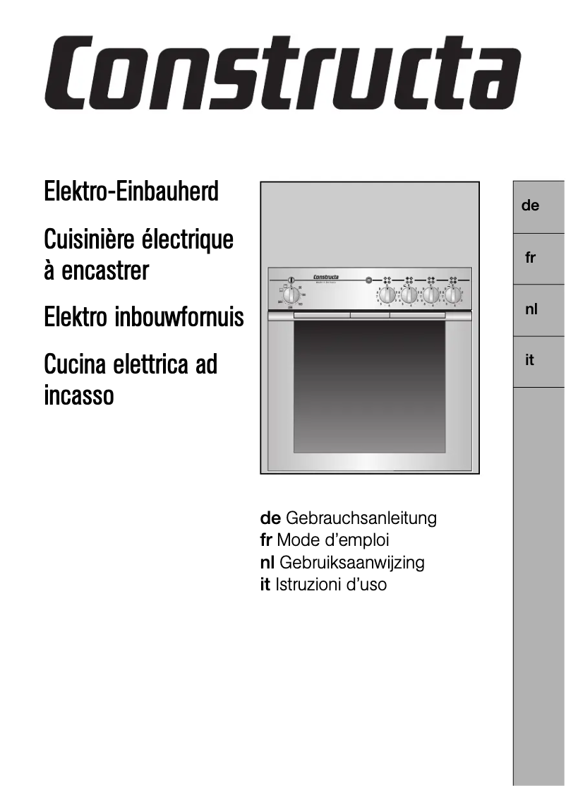 Page n°1 - Manuel utilisateur Constructa CH11820