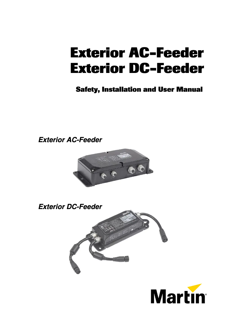 Image de la première page du manuel de l'appareil Exterior AC-Feeder