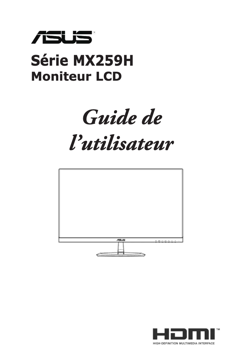 Image de la première page du manuel de l'appareil MX259H