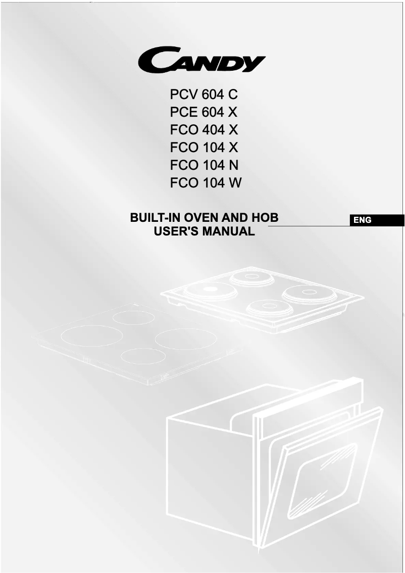 Page 1 de la notice Manuel utilisateur Candy FCO104W