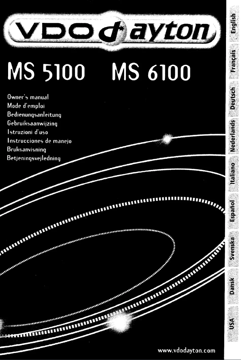 Page 1 de la notice Manuel utilisateur VDO Dayton MS 5100