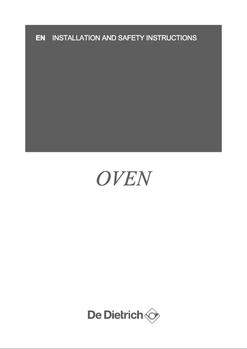 Page 1 de la notice Manuel utilisateur De Dietrich DOR7586X