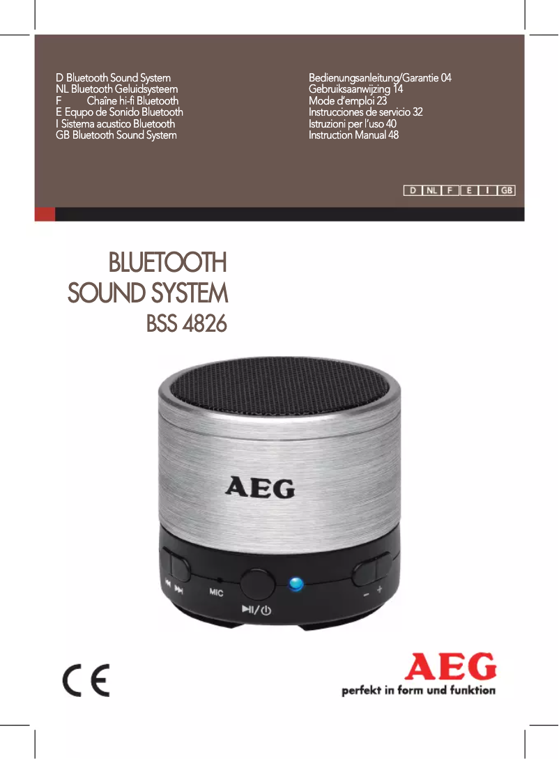 Image de la première page du manuel de l'appareil BSS 4826