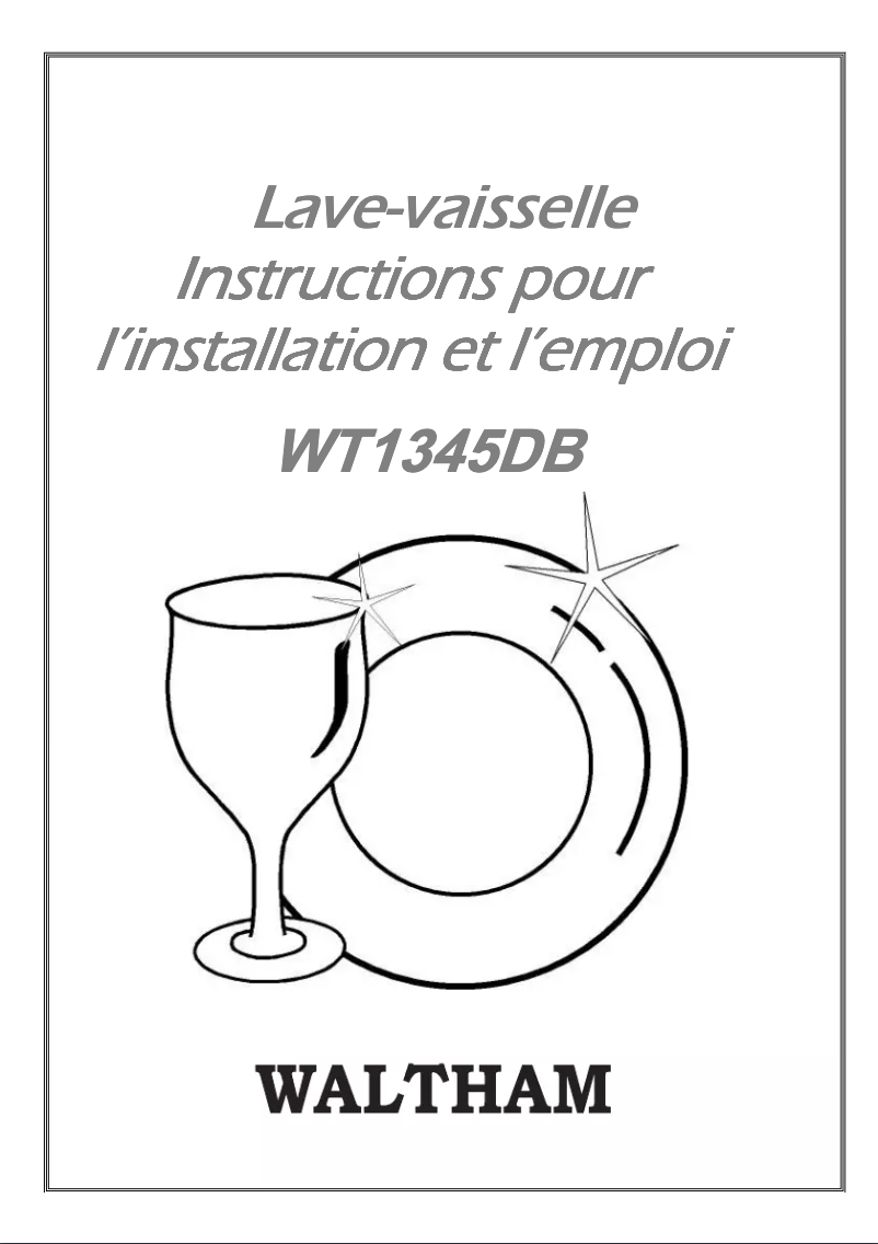Page n°1 - Manuel utilisateur Waltham WT 1345 DB