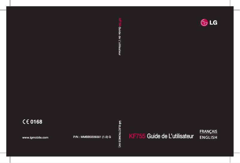 Page n°1 - Manuel utilisateur LG KF755