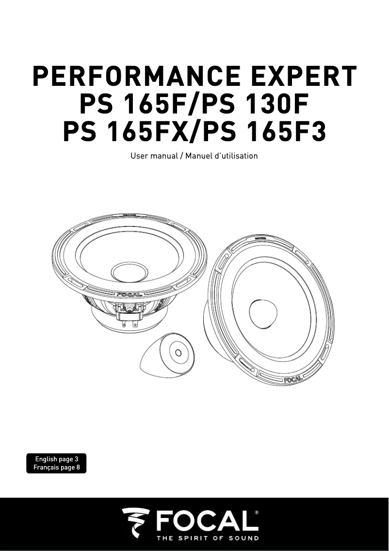 Página 1 del manual Manual de usuario Focal Performance Expert PS 165F3