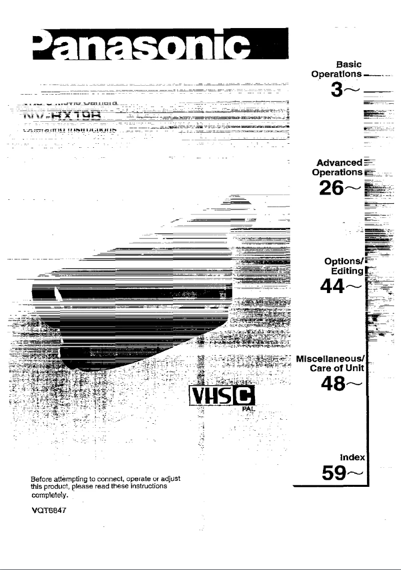 Page 1 de la notice Manuel utilisateur Panasonic NV-RX19B