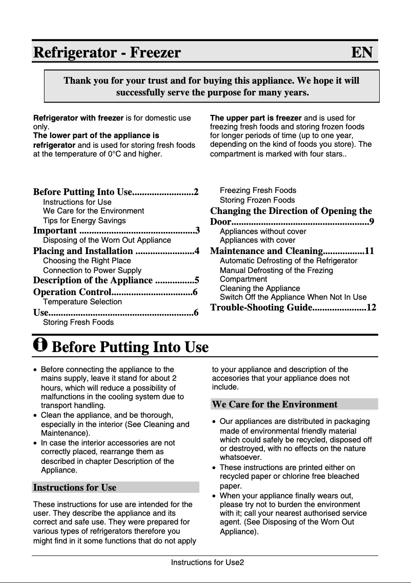 Image de la première page du manuel de l'appareil RF 54264 W