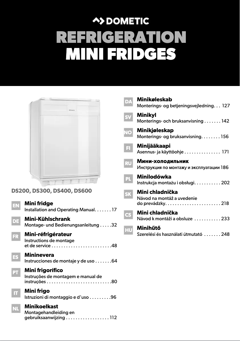 Image de la première page du manuel de l'appareil miniCool DS 600 BI