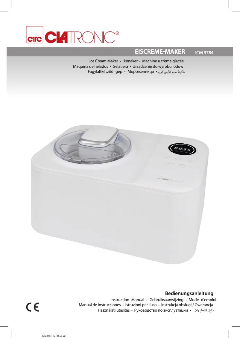 Page 1 de la notice Manuel utilisateur Clatronic ICM 3784