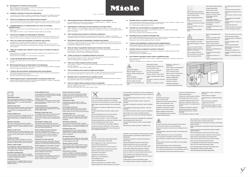 Page 1 de la notice Instructions / montage Miele G 4240 SCU