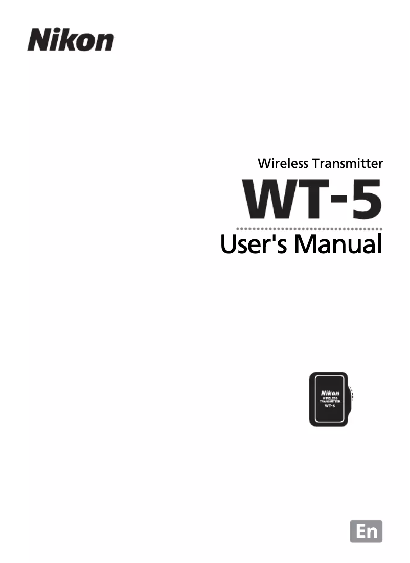 Page n°1 - Manuel utilisateur Nikon WT-5A