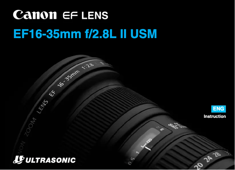 Image de la première page du manuel de l'appareil EF 16-35mm f/2.8L USM