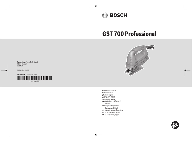 Page 1 de la notice Manuel utilisateur Bosch GST 700 Professional