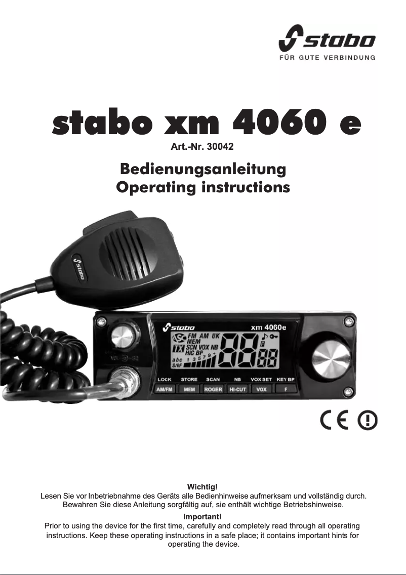 Imagen de la primera página del manual del dispositivo xm 4060 e