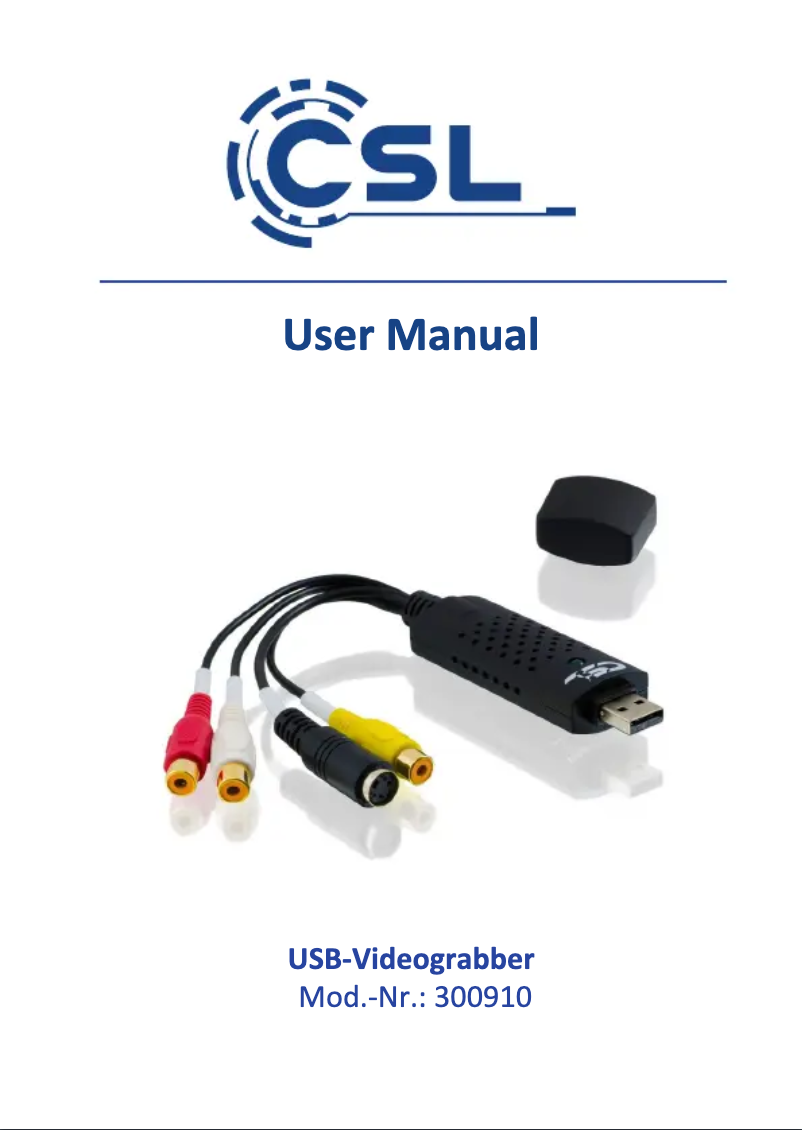 Page 1 de la notice Manuel utilisateur CSL 300910